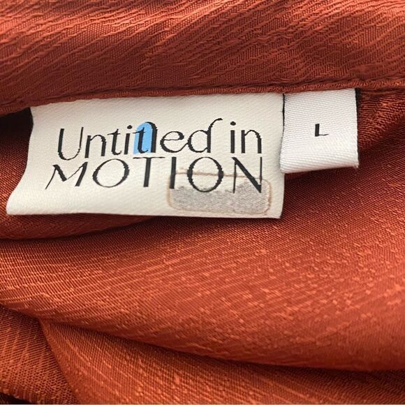 Untitled in Motion Rust Blouse Lounge Top Size Large - Picture 7 of 7